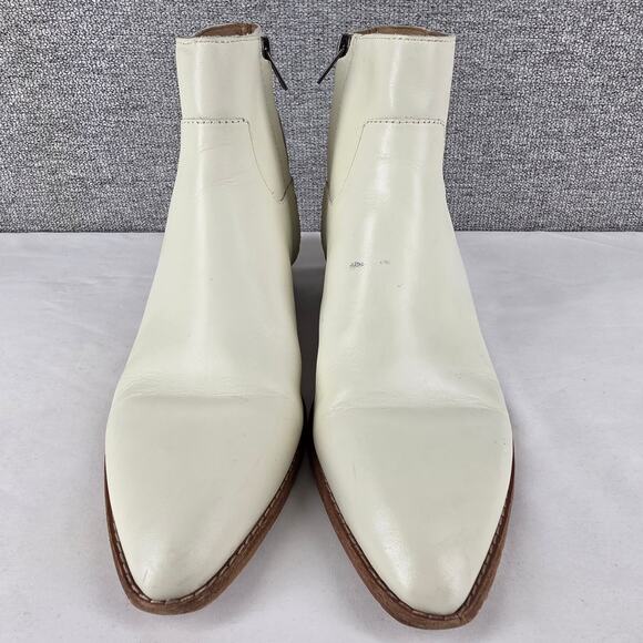 MADEWELL WOMEN'S THE CHARLEY CREAM LEATHER ANKLE BOOTS STYLE K5308 SIZE 9.5 - Picture 3 of 12